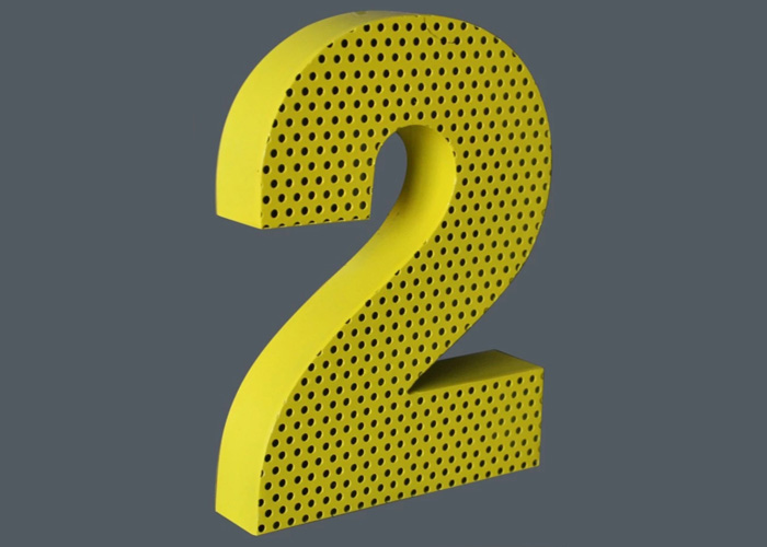 Large outdoor stainless steel Punching letter sign