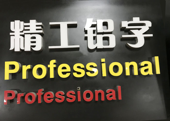 Metal frameless channel letter logo