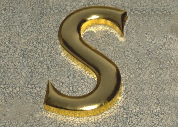 stainless steel letters burnishing Spherical Letter