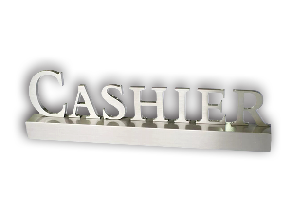 Stainless steel metal three-dimensional plane letters