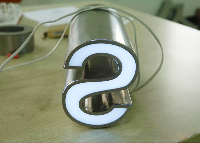 Metal stainless steel light box letter sign