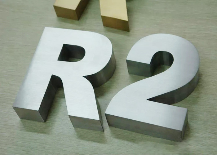 Stainless steel burnishing Plane letter