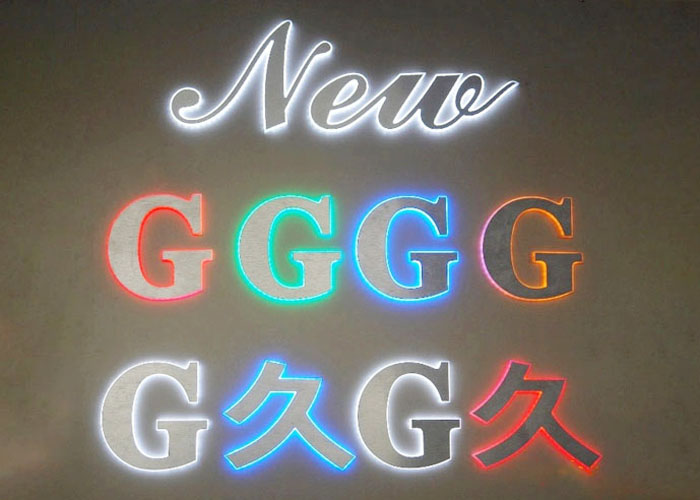Outdoor advertising backlit letter logo signs