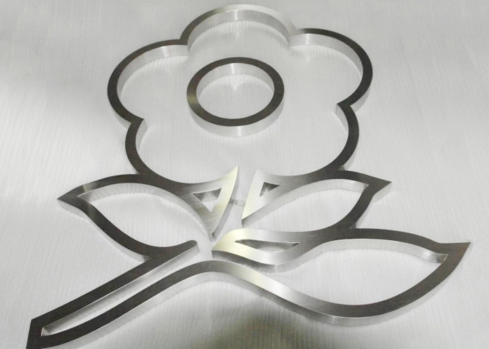 Personalized stainless steel flower shape Plane letter