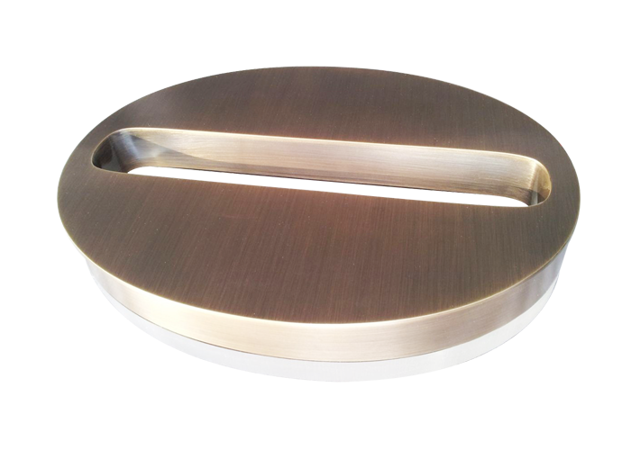 Laser cutting burnishing Archaize stainless steel letter
