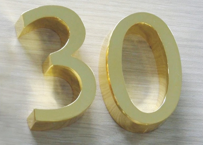 Galvanized 3D polished stainless steel letter