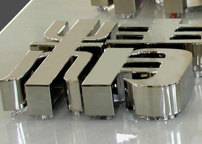 Mirror stainless steel backlit LED light box