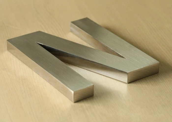 Stainless steel golden solid Plane letter