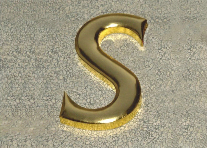 Mirror curved stainless steel advertising letters