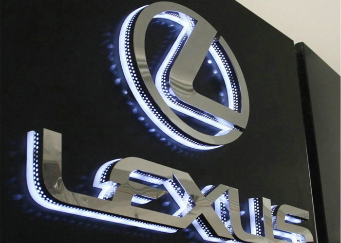 Acrylic stainless steel backlit crystal letters