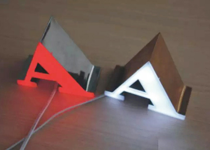 Acrylic Slotted Acrylic Mini Letter Logo