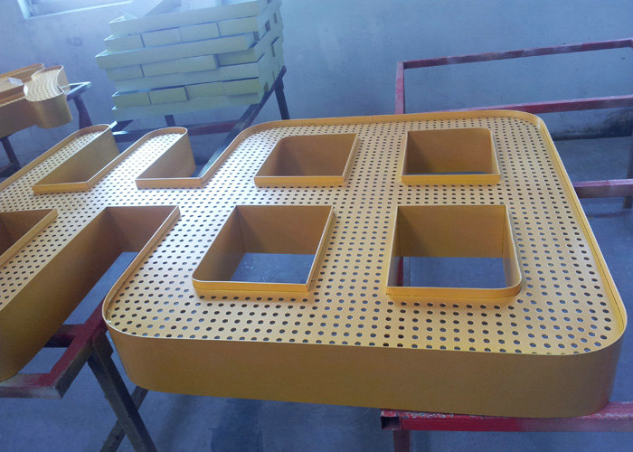 Galvanized sheet Punching letter sign