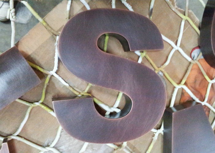 3D Archaize And Plating Polished Metal Red Copper Letter