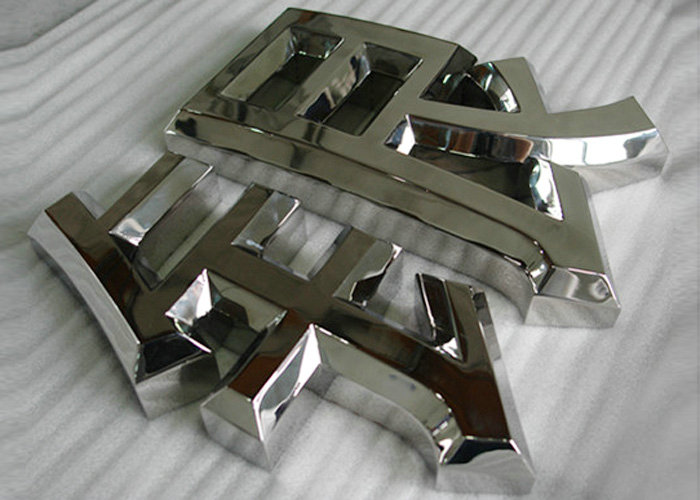Wall decoration polished mirror stainless steel letters