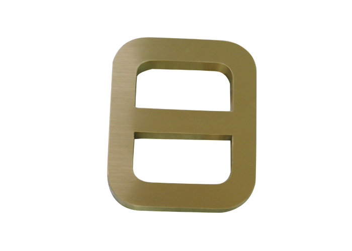 High quality brushed stainless steel solid thin layer letters