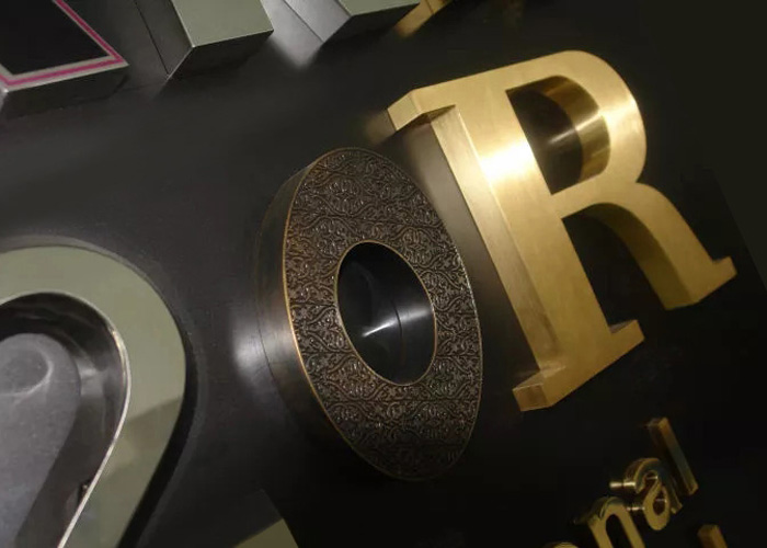 Stainless steel electroplating Plane letter