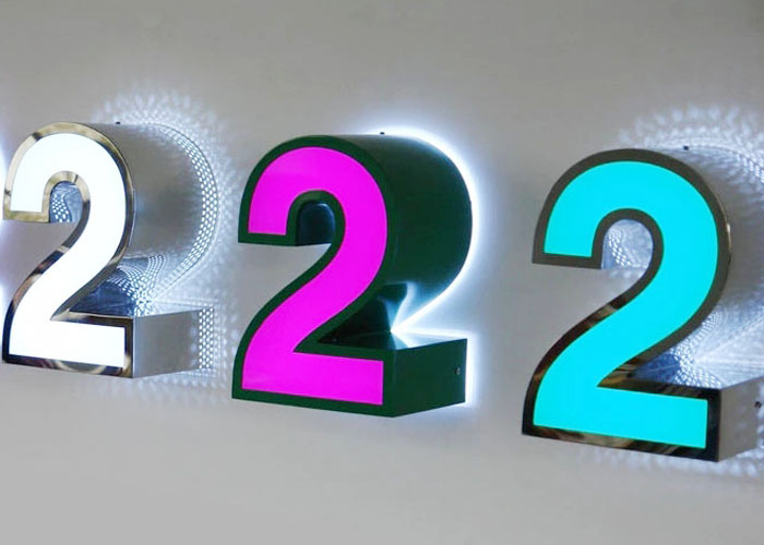 Direct sales assembly side lighting perforated glowing letters