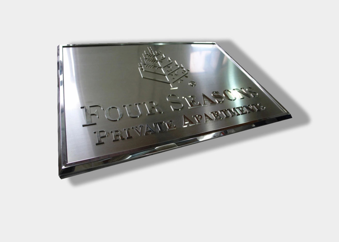 Stainless steel metal galvanized sign wall label