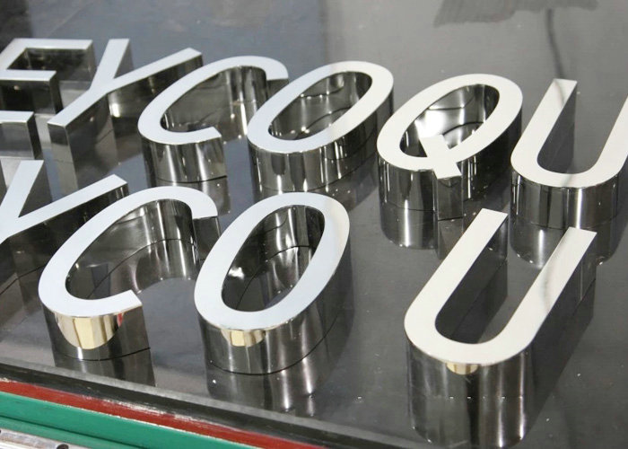 High-edge mirror stainless steel letters that can be pasted
