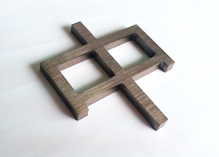 3D brushed archaize stainless steel letter and signs