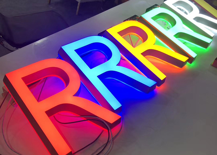 Back-lit crystal letter