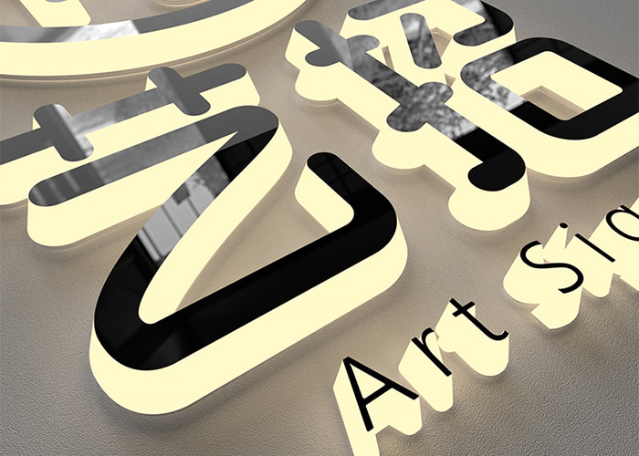 Back-lit crystal letter
