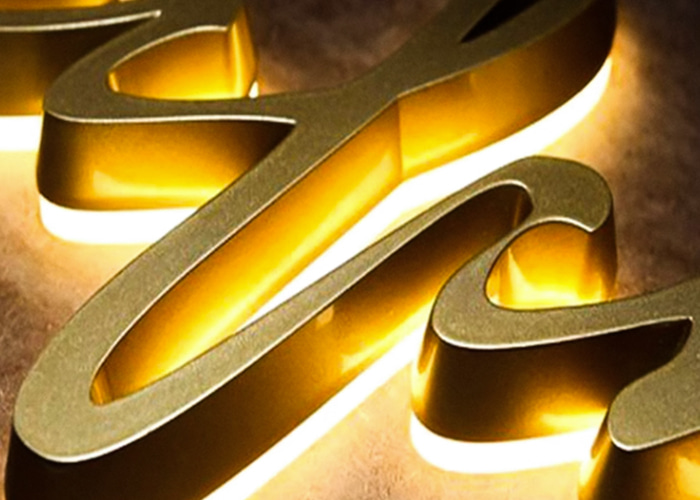 Back-lit crystal letter