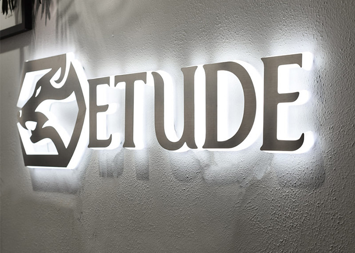 Back-lit crystal letter